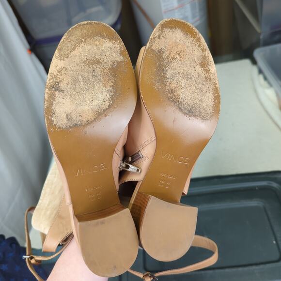 Vince Brigham Peep Toe Bootie Heels Gladiator Open Toe Sandals Women's Size 9 - Picture 7 of 8